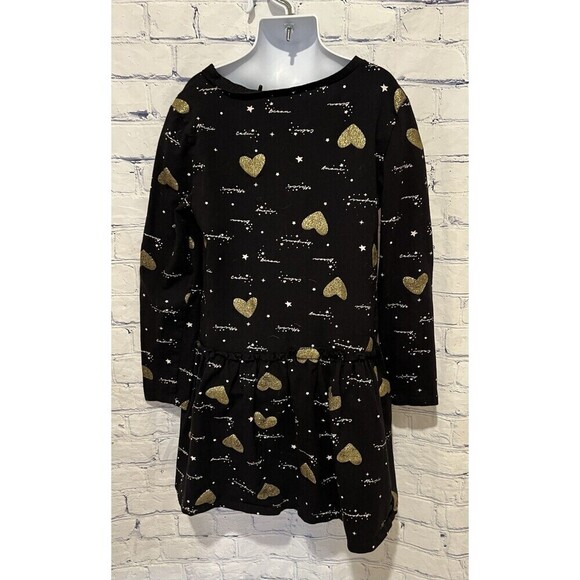 BCBGirls Cotton Spandex Love Dress Black And Gold Large 8/10 - Picture 3 of 7